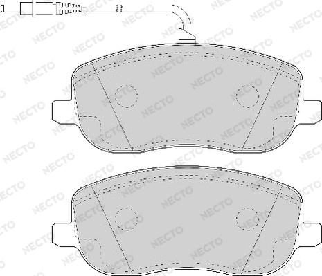 Necto FD7032A - Тормозные колодки, дисковые, комплект autospares.lv