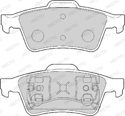 Necto FD7026A - Тормозные колодки, дисковые, комплект autospares.lv