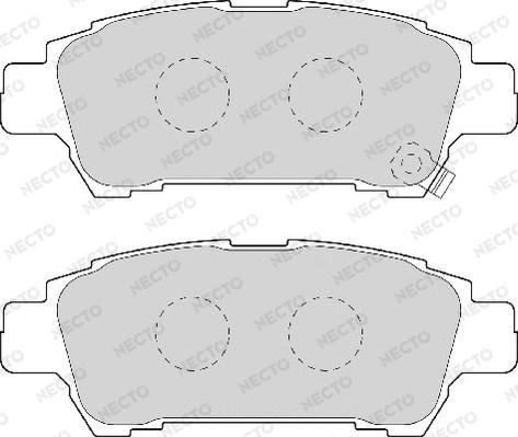 Necto FD7021A - Тормозные колодки, дисковые, комплект autospares.lv