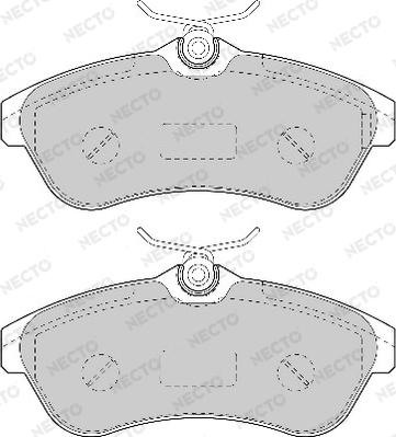 Necto FD7028A - Тормозные колодки, дисковые, комплект autospares.lv