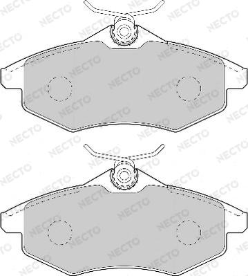 Necto FD7027A - Тормозные колодки, дисковые, комплект autospares.lv