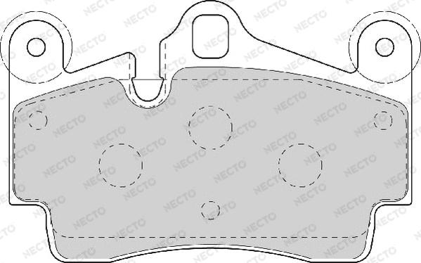 Necto FD7070A - Тормозные колодки, дисковые, комплект autospares.lv