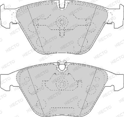 Necto FD7071A - Тормозные колодки, дисковые, комплект autospares.lv