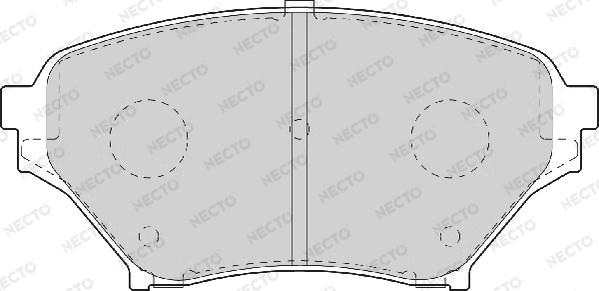 Necto FD7072A - Тормозные колодки, дисковые, комплект autospares.lv