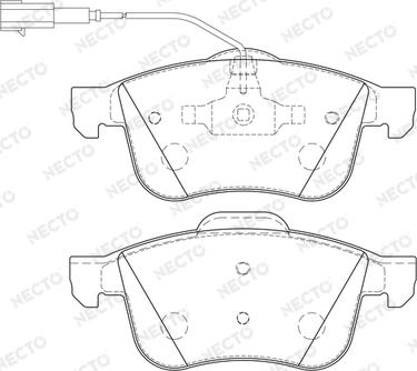 Necto FD7196A - Тормозные колодки, дисковые, комплект autospares.lv