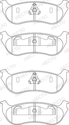 Necto FD7190A - Тормозные колодки, дисковые, комплект autospares.lv