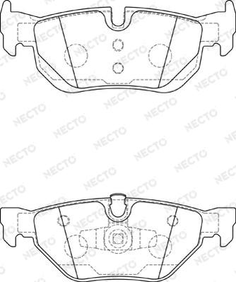 Necto FD7198A - Тормозные колодки, дисковые, комплект autospares.lv