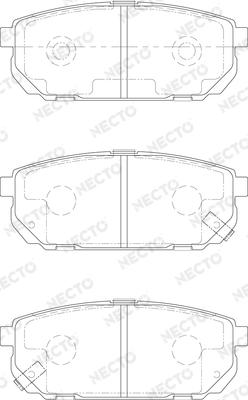 Necto FD7149A - Тормозные колодки, дисковые, комплект autospares.lv