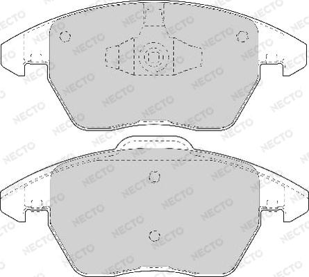 Necto FD7146A - Тормозные колодки, дисковые, комплект autospares.lv