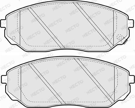 Necto FD7148A - Тормозные колодки, дисковые, комплект autospares.lv