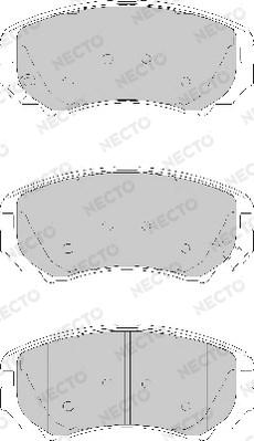 Necto FD7147A - Тормозные колодки, дисковые, комплект autospares.lv