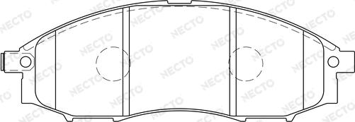 Necto FD7155A - Тормозные колодки, дисковые, комплект autospares.lv