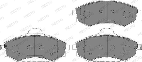Necto FD7150A - Тормозные колодки, дисковые, комплект autospares.lv
