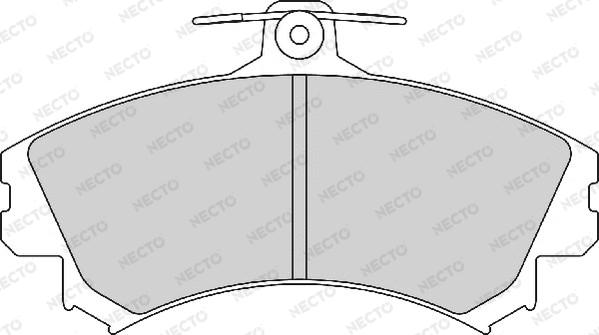 Necto FD7151A - Тормозные колодки, дисковые, комплект autospares.lv