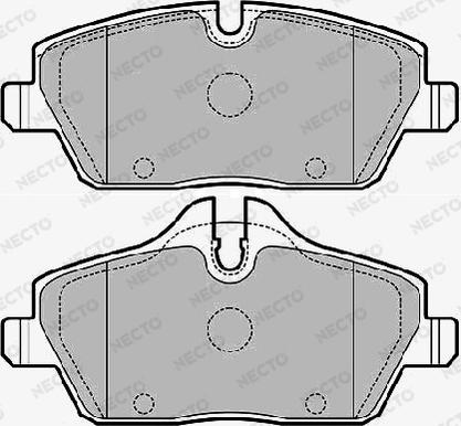 Necto FD7164A - Тормозные колодки, дисковые, комплект autospares.lv