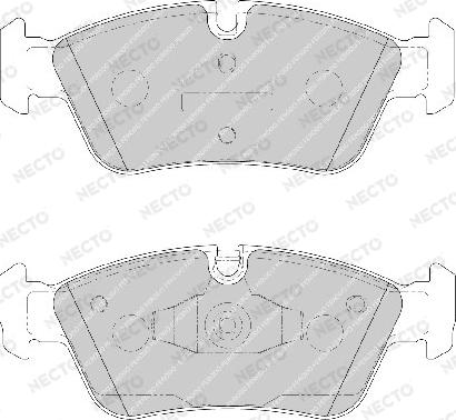 Necto FD7165A - Тормозные колодки, дисковые, комплект autospares.lv