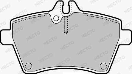 Necto FD7161A - Тормозные колодки, дисковые, комплект autospares.lv