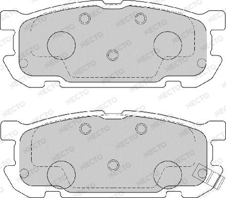 Necto FD7168A - Тормозные колодки, дисковые, комплект autospares.lv