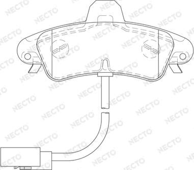 Necto FD7167A - Тормозные колодки, дисковые, комплект autospares.lv