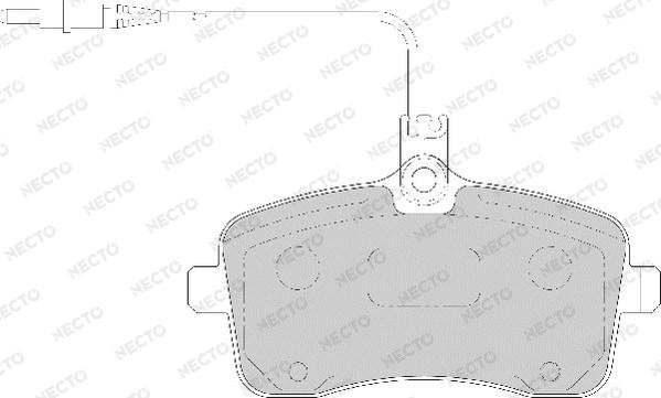 Necto FD7104A - Тормозные колодки, дисковые, комплект autospares.lv