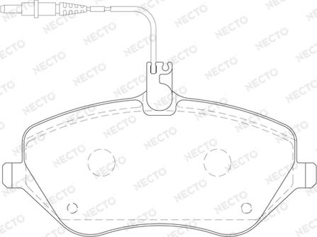 Necto FD7105A - Тормозные колодки, дисковые, комплект autospares.lv