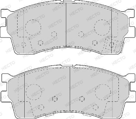 Necto FD7108A - Тормозные колодки, дисковые, комплект autospares.lv