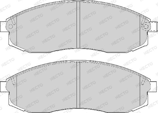 Necto FD7107A - Тормозные колодки, дисковые, комплект autospares.lv