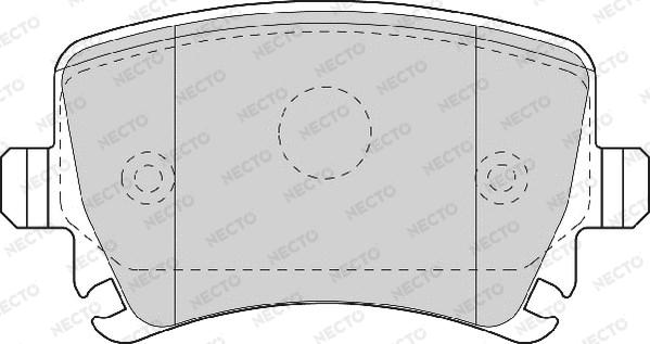 Necto FD7115A - Тормозные колодки, дисковые, комплект autospares.lv
