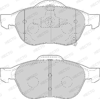 Necto FD7117A - Тормозные колодки, дисковые, комплект autospares.lv