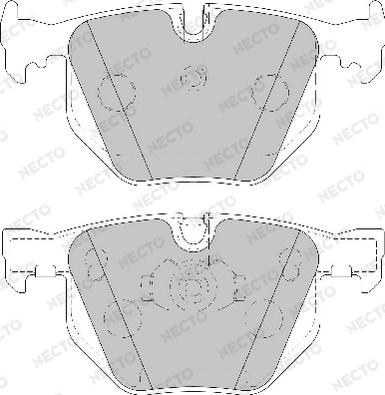 Necto FD7130A - Тормозные колодки, дисковые, комплект autospares.lv