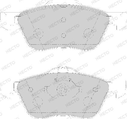 Necto FD7131A - Тормозные колодки, дисковые, комплект autospares.lv