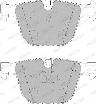 Necto FD7129A - Тормозные колодки, дисковые, комплект autospares.lv