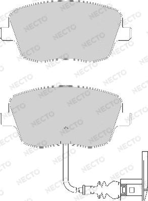 Necto FD7124A - Тормозные колодки, дисковые, комплект autospares.lv
