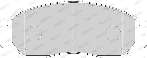 Necto FD7126A - Тормозные колодки, дисковые, комплект autospares.lv