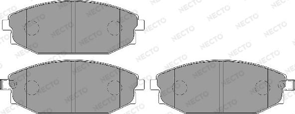 Necto FD7128A - Тормозные колодки, дисковые, комплект autospares.lv