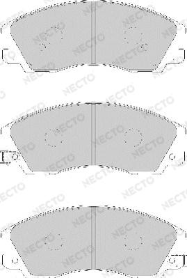 Necto FD7127A - Тормозные колодки, дисковые, комплект autospares.lv