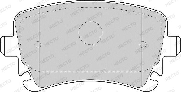 Necto FD7176A - Тормозные колодки, дисковые, комплект autospares.lv