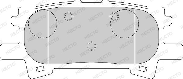 Necto FD7170A - Тормозные колодки, дисковые, комплект autospares.lv