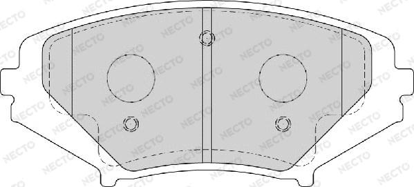 Necto FD7172A - Тормозные колодки, дисковые, комплект autospares.lv