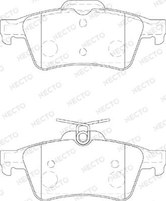 Necto FD7177A - Тормозные колодки, дисковые, комплект autospares.lv