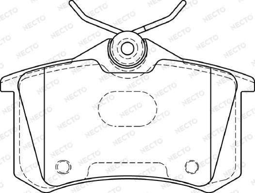 Necto FD7394A - Тормозные колодки, дисковые, комплект autospares.lv