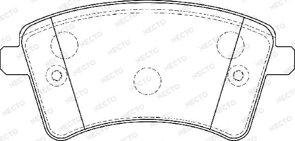 Necto FD7396A - Тормозные колодки, дисковые, комплект autospares.lv