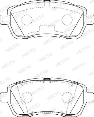 Necto FD7390A - Тормозные колодки, дисковые, комплект autospares.lv