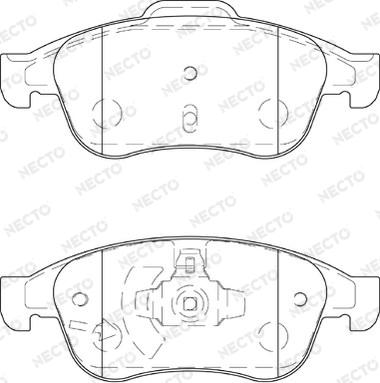 Necto FD7391A - Тормозные колодки, дисковые, комплект autospares.lv