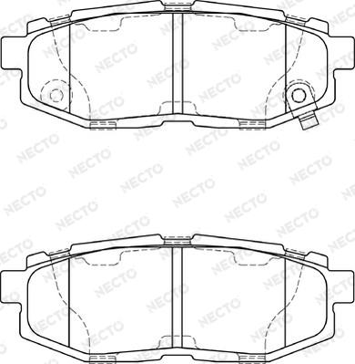 Necto FD7398A - Тормозные колодки, дисковые, комплект autospares.lv