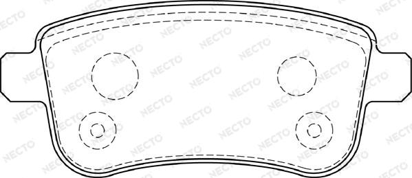 Necto FD7393A - Тормозные колодки, дисковые, комплект autospares.lv