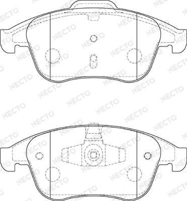 Necto FD7392A - Тормозные колодки, дисковые, комплект autospares.lv