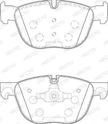 Necto FD7344A - Тормозные колодки, дисковые, комплект autospares.lv