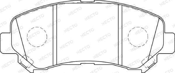 Necto FD7340A - Тормозные колодки, дисковые, комплект autospares.lv