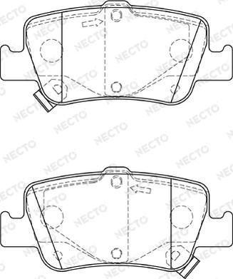 Necto FD7341A - Тормозные колодки, дисковые, комплект autospares.lv